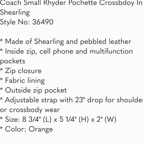 Coach Rhyder Studded Crossbody Orange - Picture 7 of 7